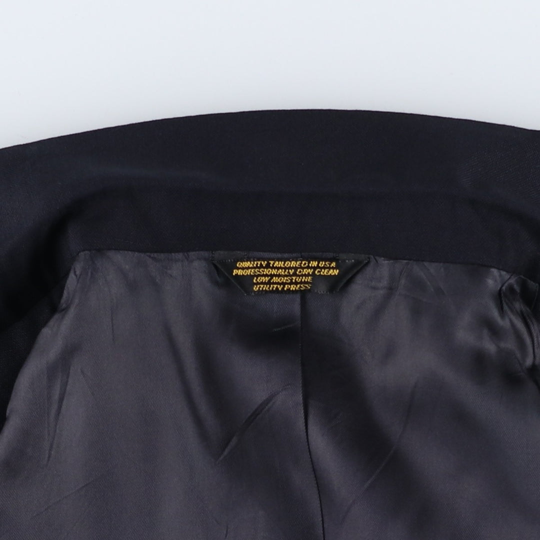 Palm Beach wool tailored jacket, made in the USA, men's size M wool black type Vintage Second Hand