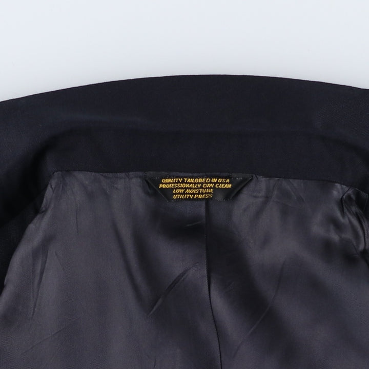 Palm Beach wool tailored jacket, made in the USA, men's size M wool black type Vintage Second Hand