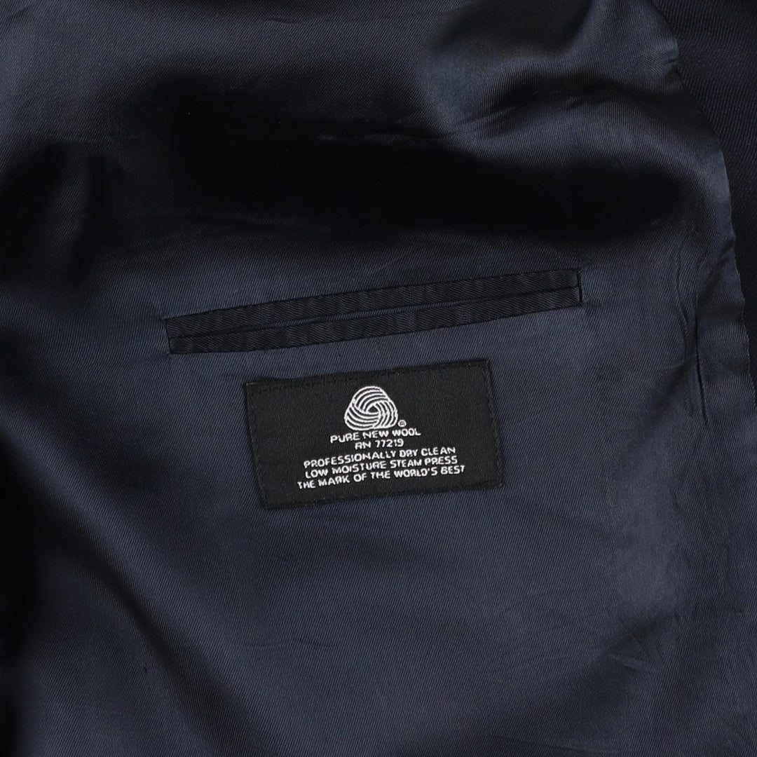 BOTANY 500 Navy Blazer, Tailored Jacket, Made in Canada, Men's Size Medium wool navy blue type Vintage Second Hand