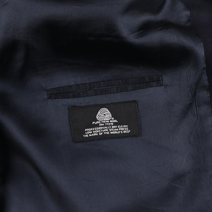 BOTANY 500 Navy Blazer, Tailored Jacket, Made in Canada, Men's Size Medium wool navy blue type Vintage Second Hand