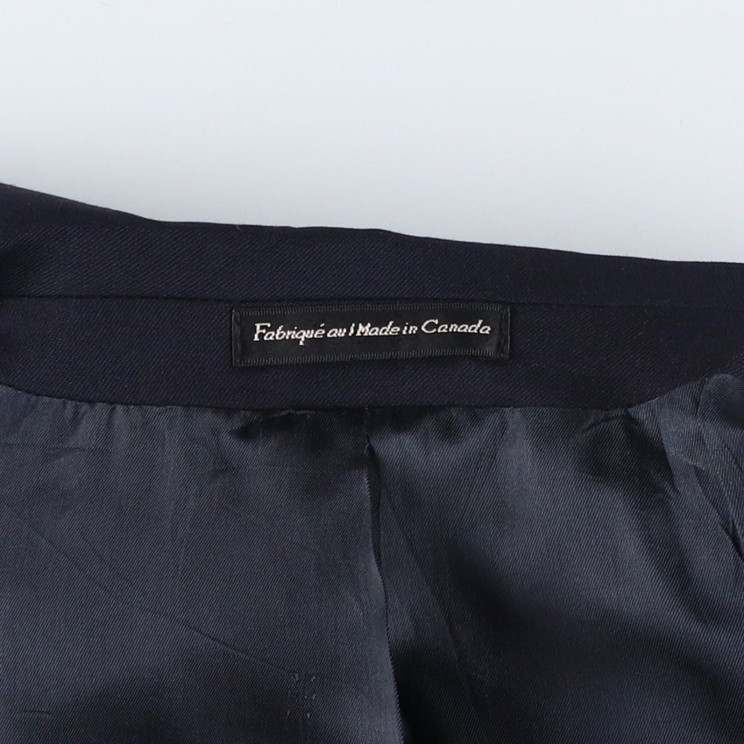 BOTANY 500 Navy Blazer, Tailored Jacket, Made in Canada, Men's Size Medium wool navy blue type Vintage Second Hand