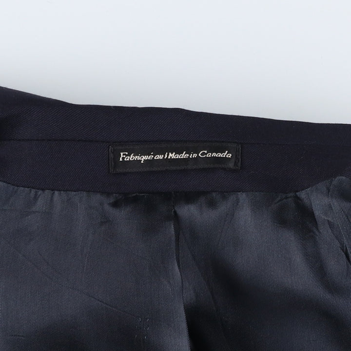BOTANY 500 Navy Blazer, Tailored Jacket, Made in Canada, Men's Size Medium wool navy blue type Vintage Second Hand