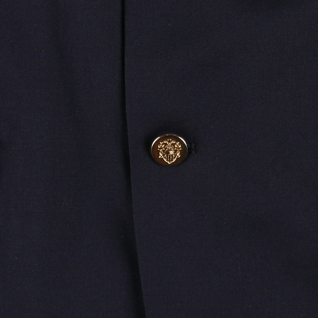 BOTANY 500 Navy Blazer, Tailored Jacket, Made in Canada, Men's Size Medium wool navy blue type Vintage Second Hand