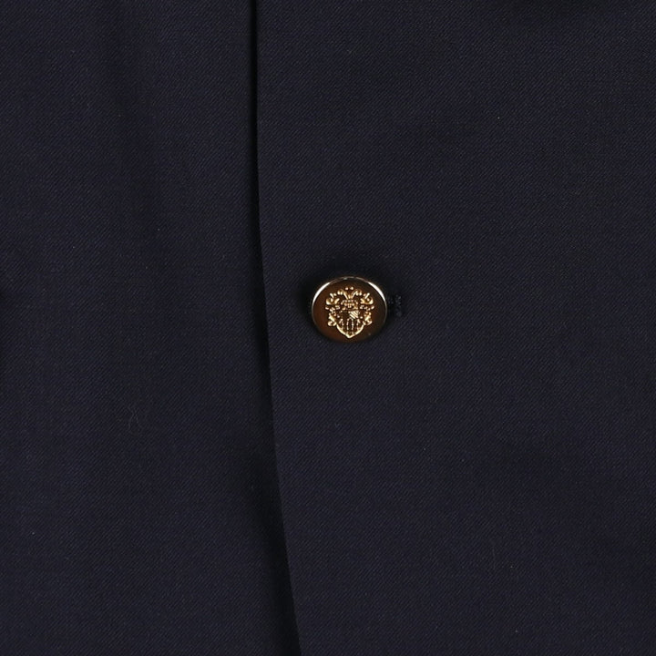 BOTANY 500 Navy Blazer, Tailored Jacket, Made in Canada, Men's Size Medium wool navy blue type Vintage Second Hand