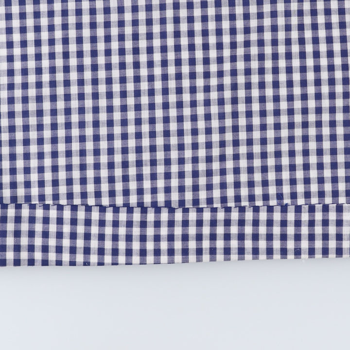 Gingham check maxi dress, short sleeves, flared, women's size M equivalent, vintage. unclear navy blue type Vintage Second Hand