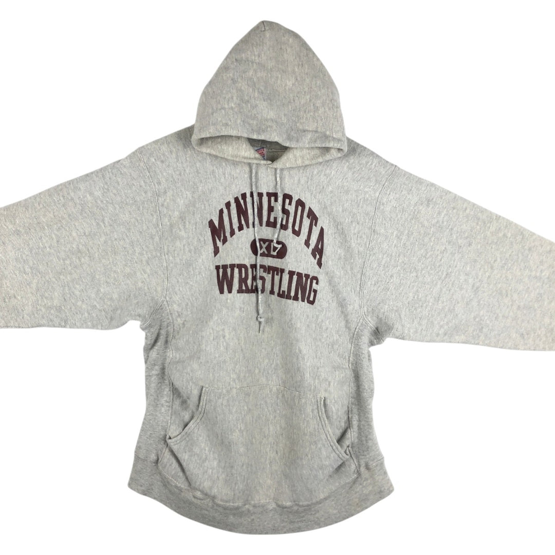 SOFFE SUPER SWEATS MINNESOTA University of Minnesota College Sweatshirt Pullover Hoodie, Made in USA, Men's XL equivalent. cotton pale white type Vintage Second Hand
