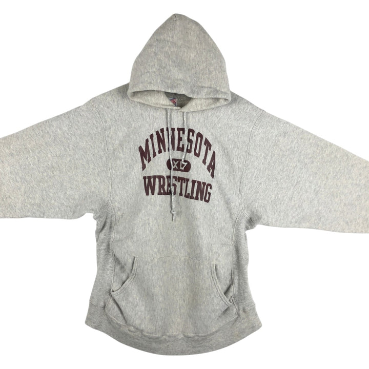 SOFFE SUPER SWEATS MINNESOTA University of Minnesota College Sweatshirt Pullover Hoodie, Made in USA, Men's XL equivalent. cotton pale white type Vintage Second Hand
