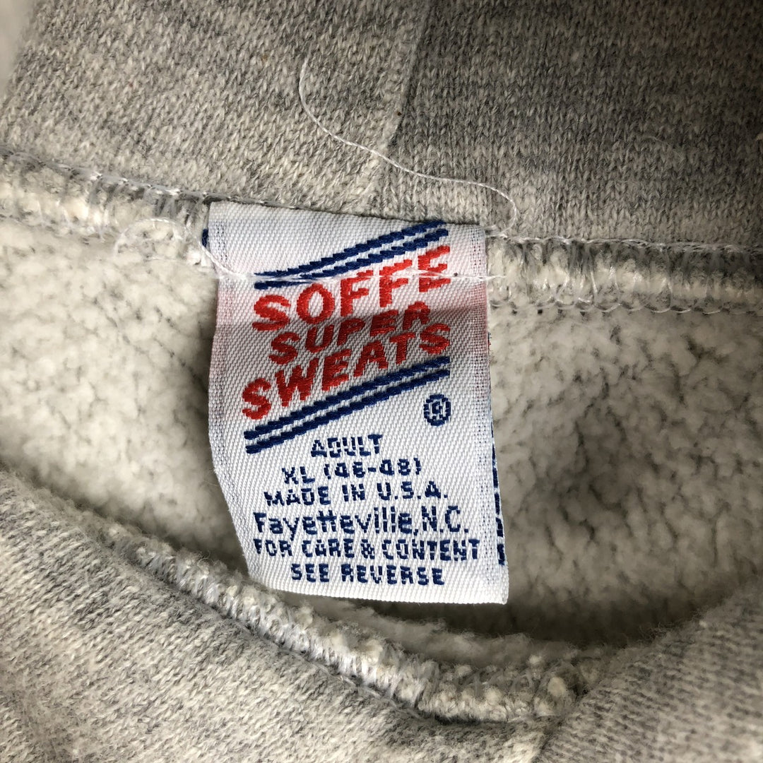 SOFFE SUPER SWEATS MINNESOTA University of Minnesota College Sweatshirt Pullover Hoodie, Made in USA, Men's XL equivalent. cotton pale white type Vintage Second Hand