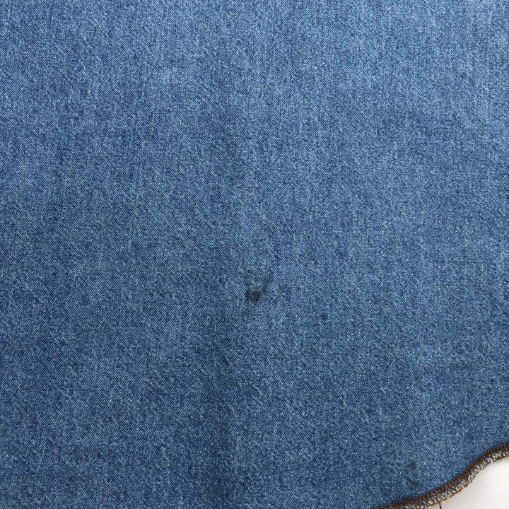90'S Wrangler Long-Sleeve Denim Western Shirt, Men's XXL (approx.), Vintage cotton blue type Vintage Second Hand