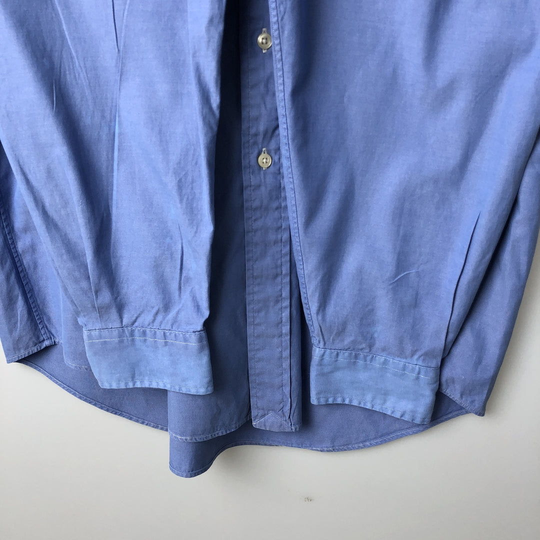 Ralph Lauren YARMOUTH long sleeve button down shirt, men's XL size cotton blue type Vintage Second Hand