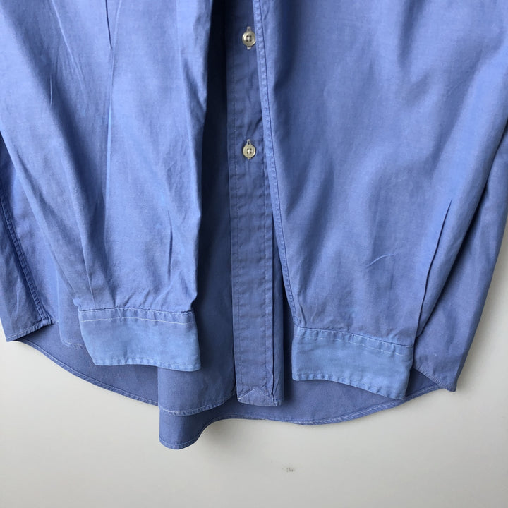Ralph Lauren YARMOUTH long sleeve button down shirt, men's XL size cotton blue type Vintage Second Hand