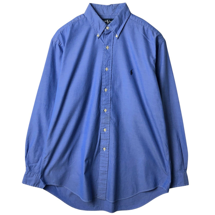 Ralph Lauren YARMOUTH long sleeve button down shirt, men's XL size cotton blue type Vintage Second Hand