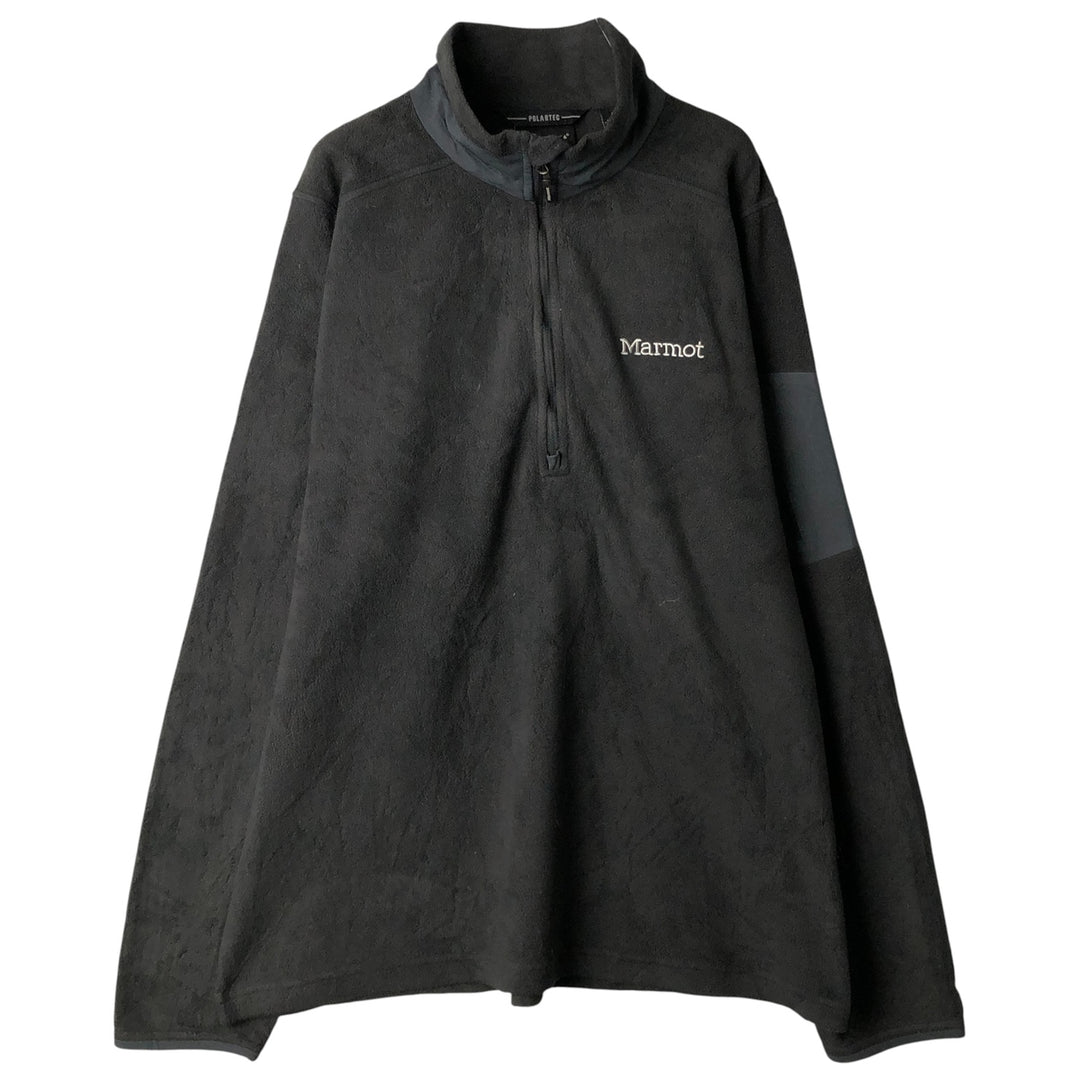 2000'S Marmot Half-Zip Fleece Pullover, Men's Size L polyester black type Vintage Second Hand