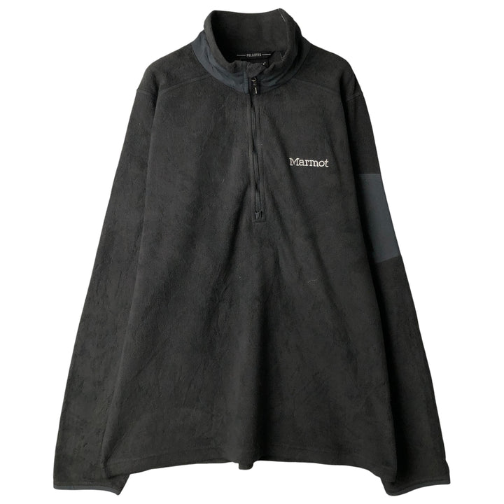 2000'S Marmot Half-Zip Fleece Pullover, Men's Size L polyester black type Vintage Second Hand