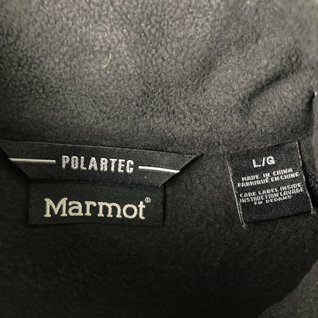 2000'S Marmot Half-Zip Fleece Pullover, Men's Size L polyester black type Vintage Second Hand