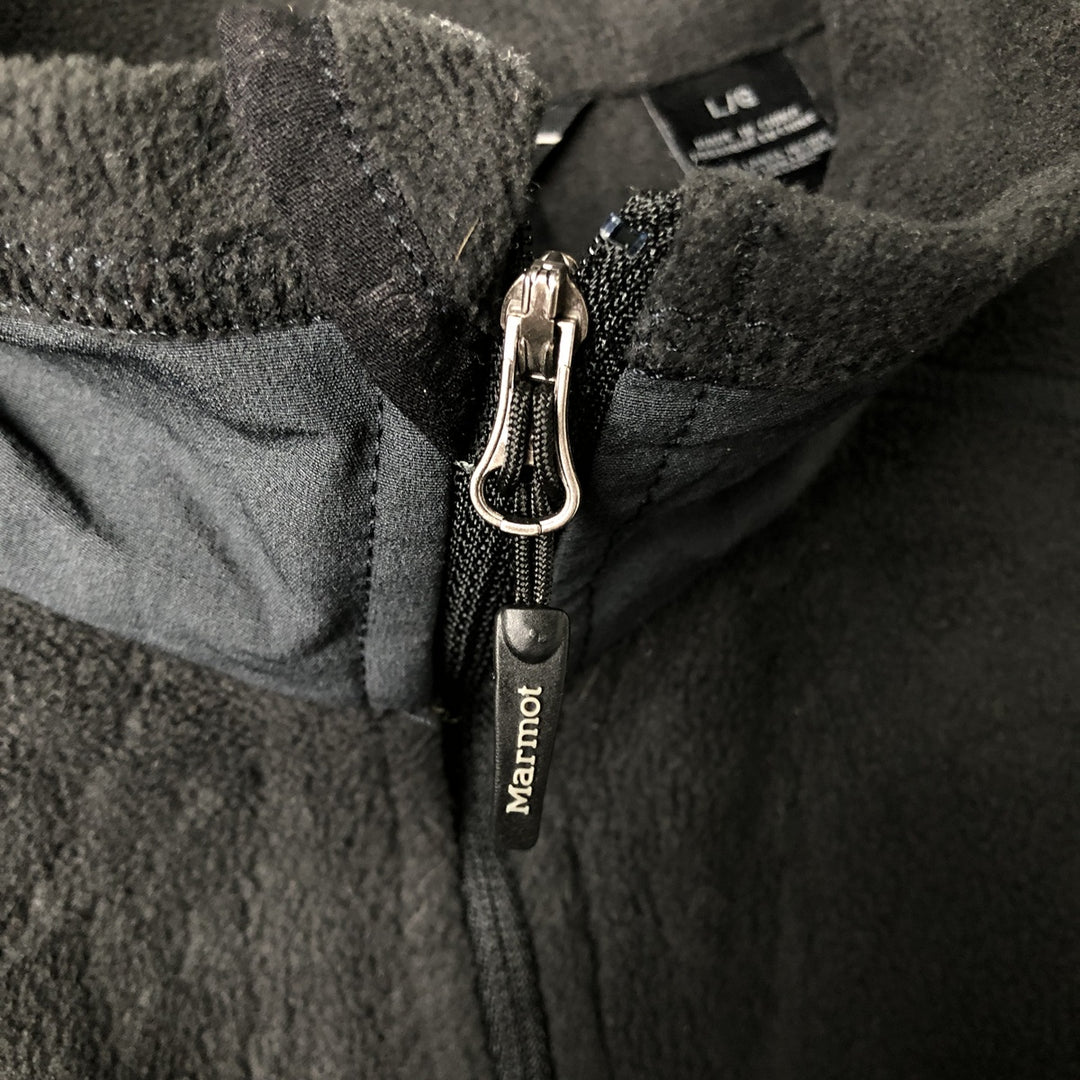 2000'S Marmot Half-Zip Fleece Pullover, Men's Size L polyester black type Vintage Second Hand