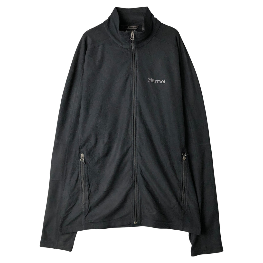 2000'S Marmot fleece jacket, men's size L polyester black type Vintage Second Hand