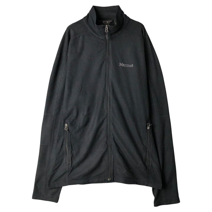 2000'S Marmot fleece jacket, men's size L polyester black type Vintage Second Hand