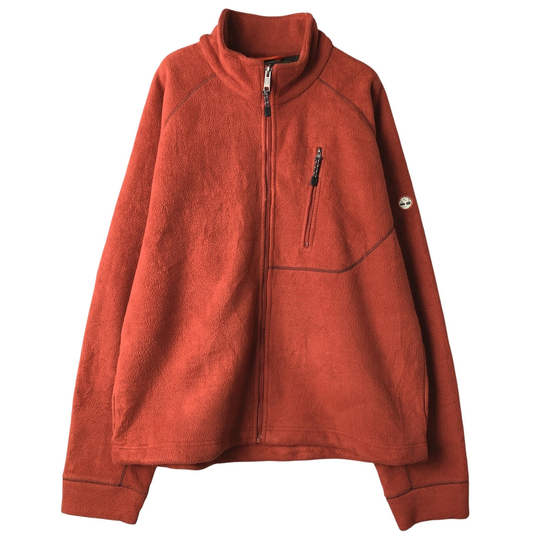 90s-00'S Timberland WEATHERGEAR fleece jacket, men's size L polyester red type reddish brown Vintage Second Hand