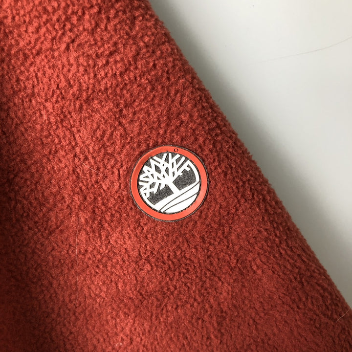 90s-00'S Timberland WEATHERGEAR fleece jacket, men's size L polyester red type reddish brown Vintage Second Hand