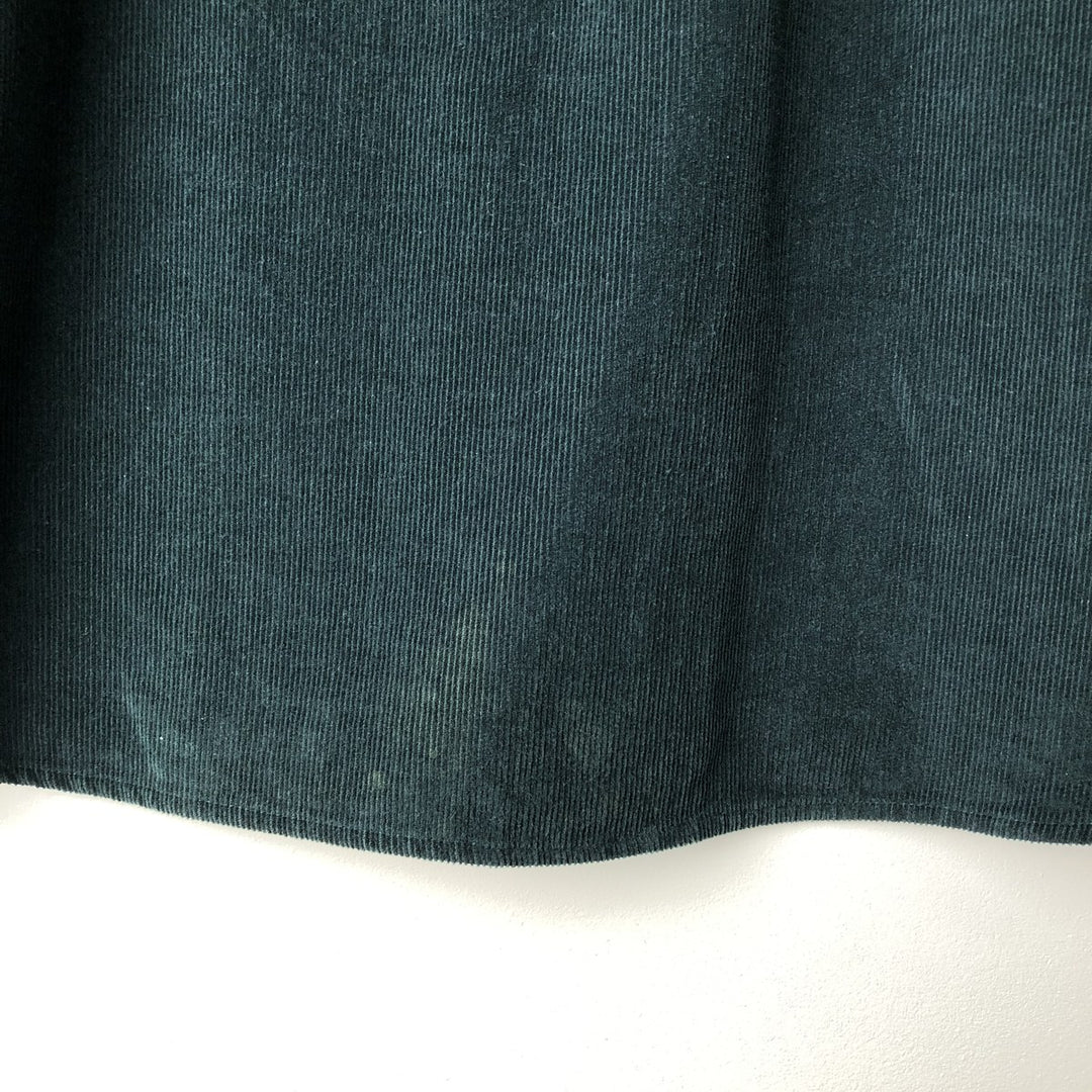 Brooks Brothers Est. 1818 Long Sleeve Button-Down Corduroy Shirt, Men's Size L cotton green type Vintage Second Hand