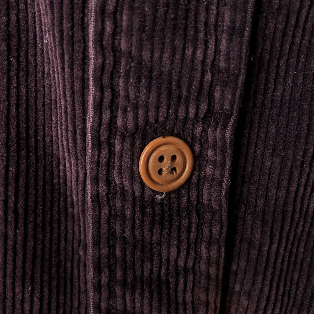 Ralph Lauren POLO by Ralph Lauren long-sleeved corduroy shirt, men's size XL cotton purple type Vintage Second Hand