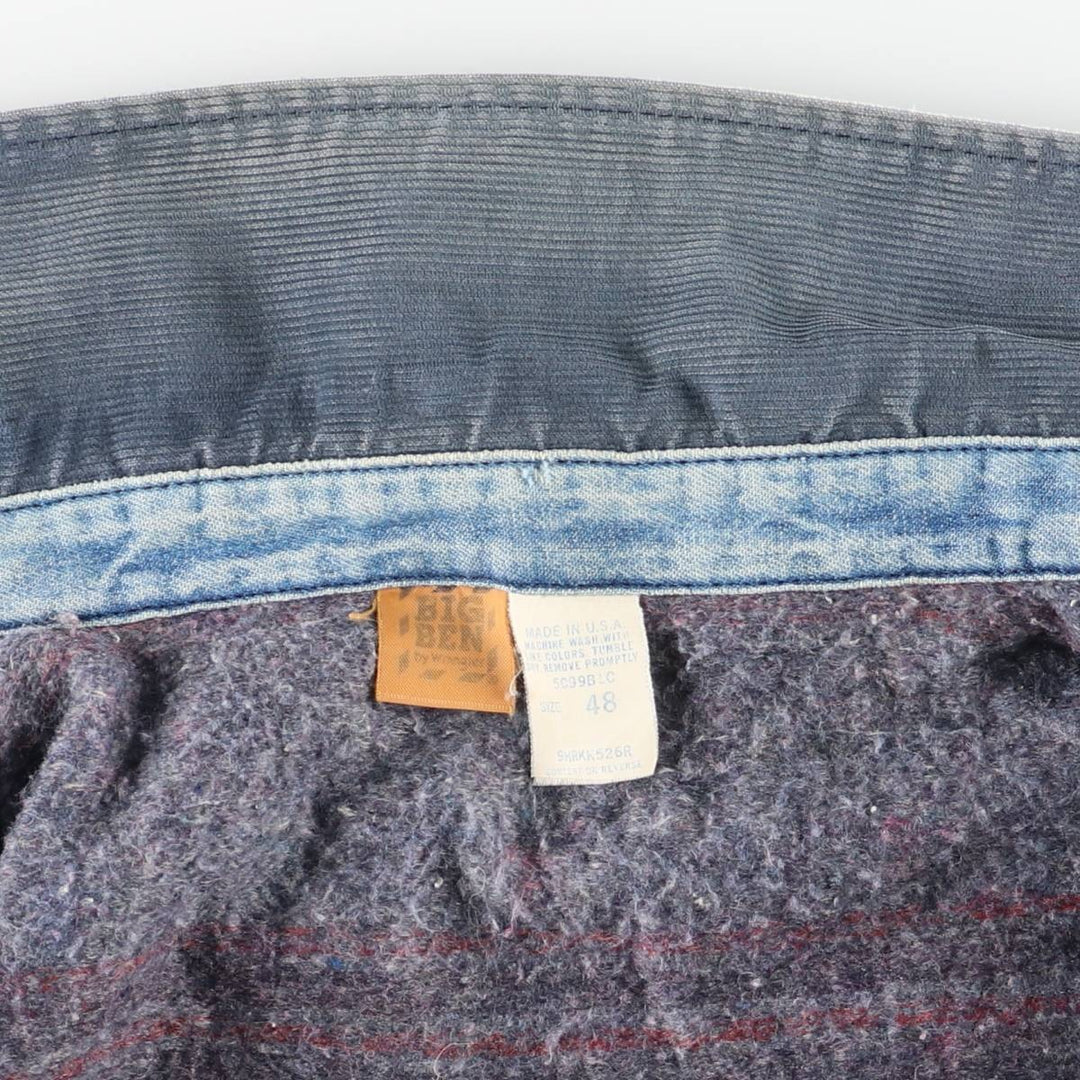 70s~80'S Wrangler BIG BEN denim coveralls made in USA, men's XL size, vintage cotton blue type Vintage Second Hand