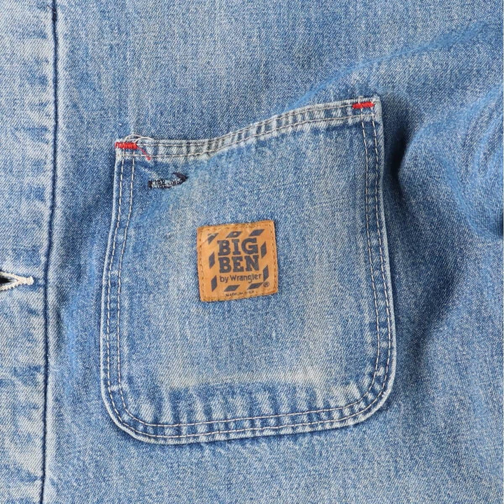 70s~80'S Wrangler BIG BEN denim coveralls made in USA, men's XL size, vintage cotton blue type Vintage Second Hand