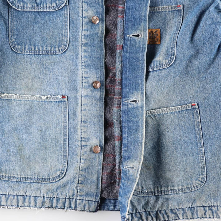 70s~80'S Wrangler BIG BEN denim coveralls made in USA, men's XL size, vintage cotton blue type Vintage Second Hand