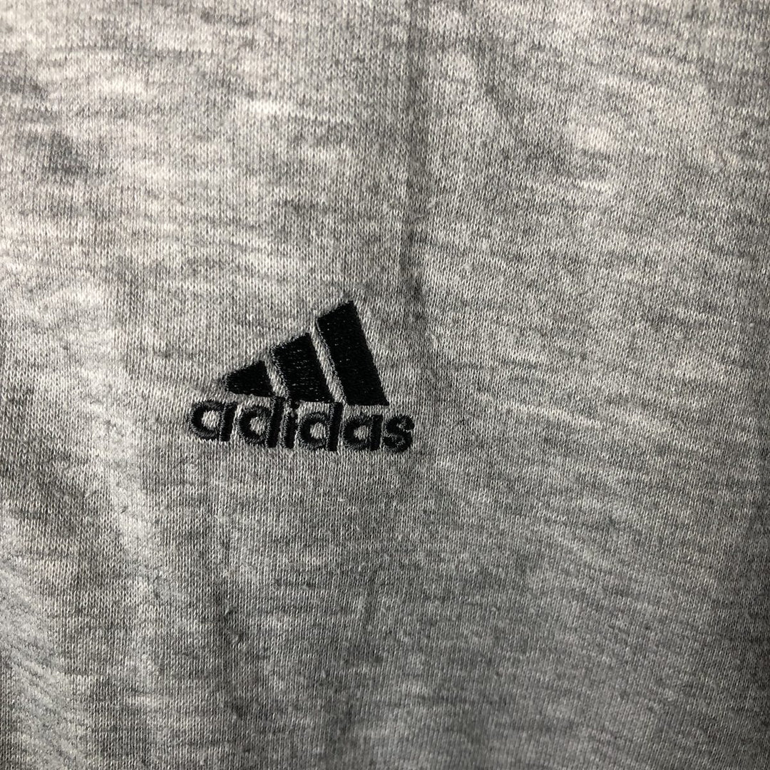2000'S adidas reversible padded hoodie/puffer jacket with back logo, men's size XXL Nylon navy blue type Vintage Second Hand