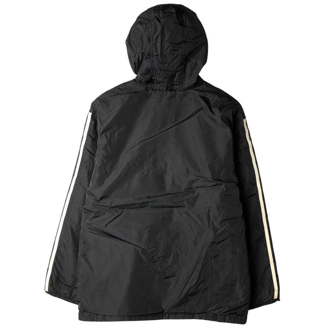 Vintage 90'S adidas reversible padded puffer jacket with back logo, size XL, men's Nylon black type Vintage Second Hand