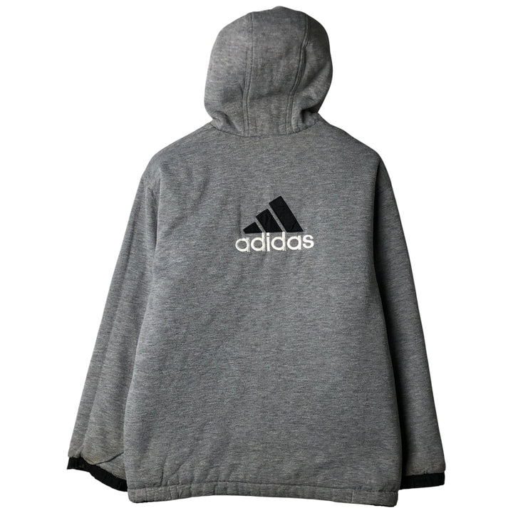 Vintage 90'S adidas reversible padded puffer jacket with back logo, size XL, men's Nylon black type Vintage Second Hand