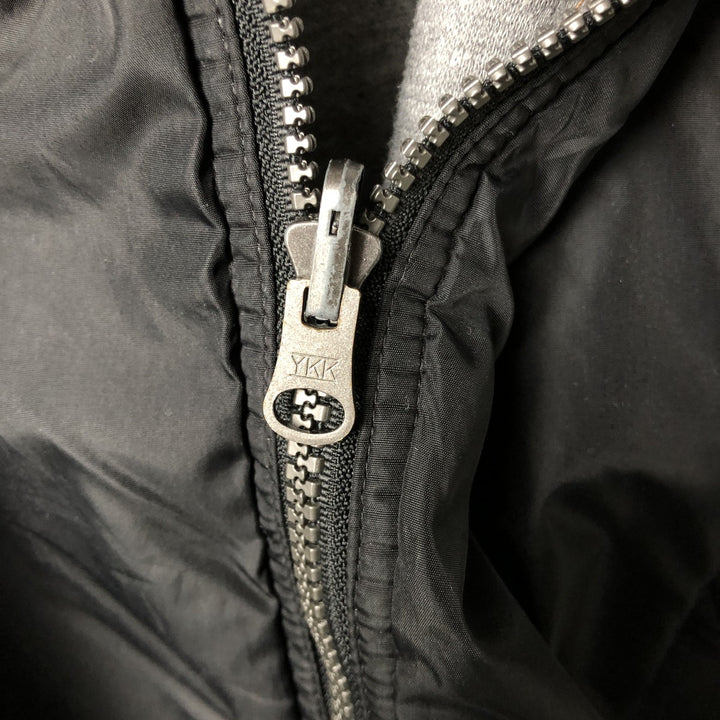 Vintage 90'S adidas reversible padded puffer jacket with back logo, size XL, men's Nylon black type Vintage Second Hand
