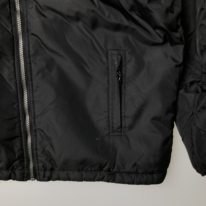 Vintage 90'S adidas reversible padded puffer jacket with back logo, size XL, men's Nylon black type Vintage Second Hand