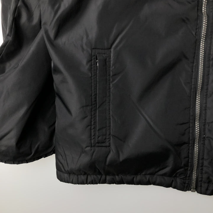 Vintage 90'S adidas reversible padded puffer jacket with back logo, size XL, men's Nylon black type Vintage Second Hand