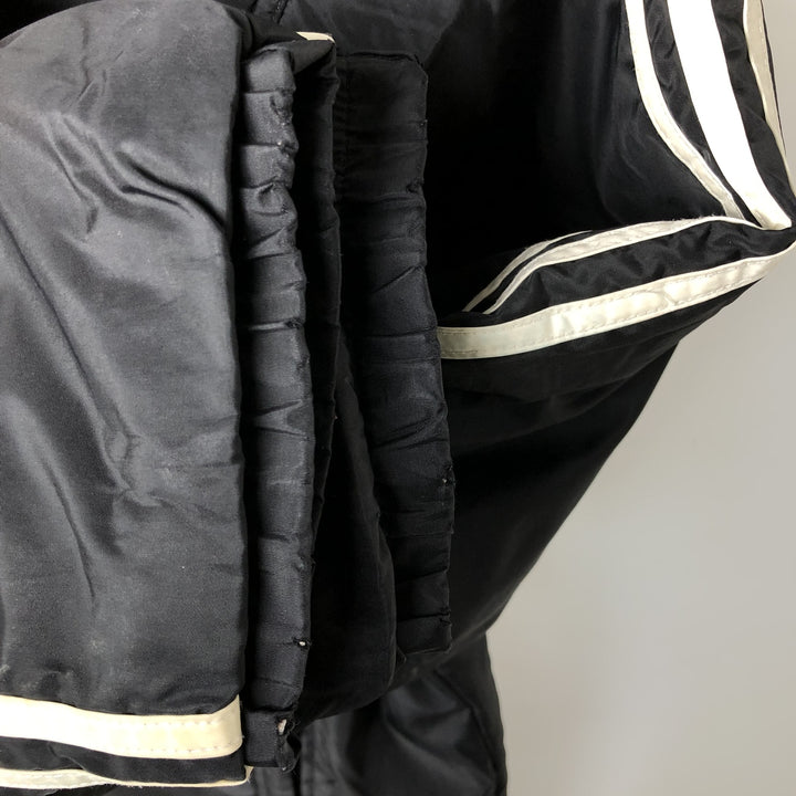 Vintage 90'S adidas reversible padded puffer jacket with back logo, size XL, men's Nylon black type Vintage Second Hand