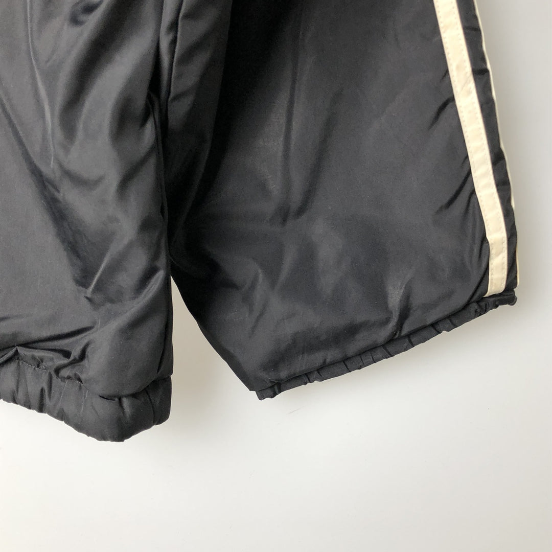 Vintage 90'S adidas reversible padded puffer jacket with back logo, size XL, men's Nylon black type Vintage Second Hand