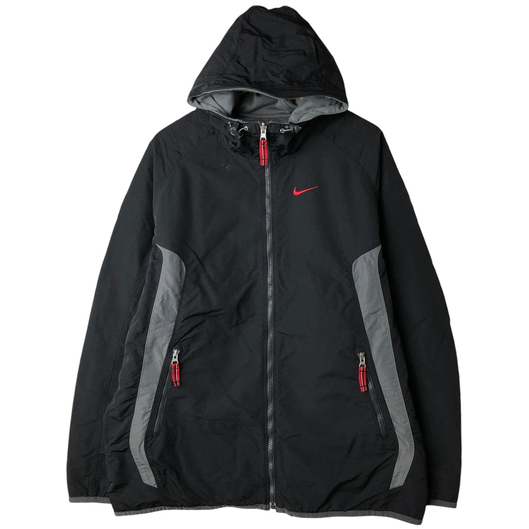 2000'S Nike reversible nylon parka, men's size L Nylon black type Vintage Second Hand