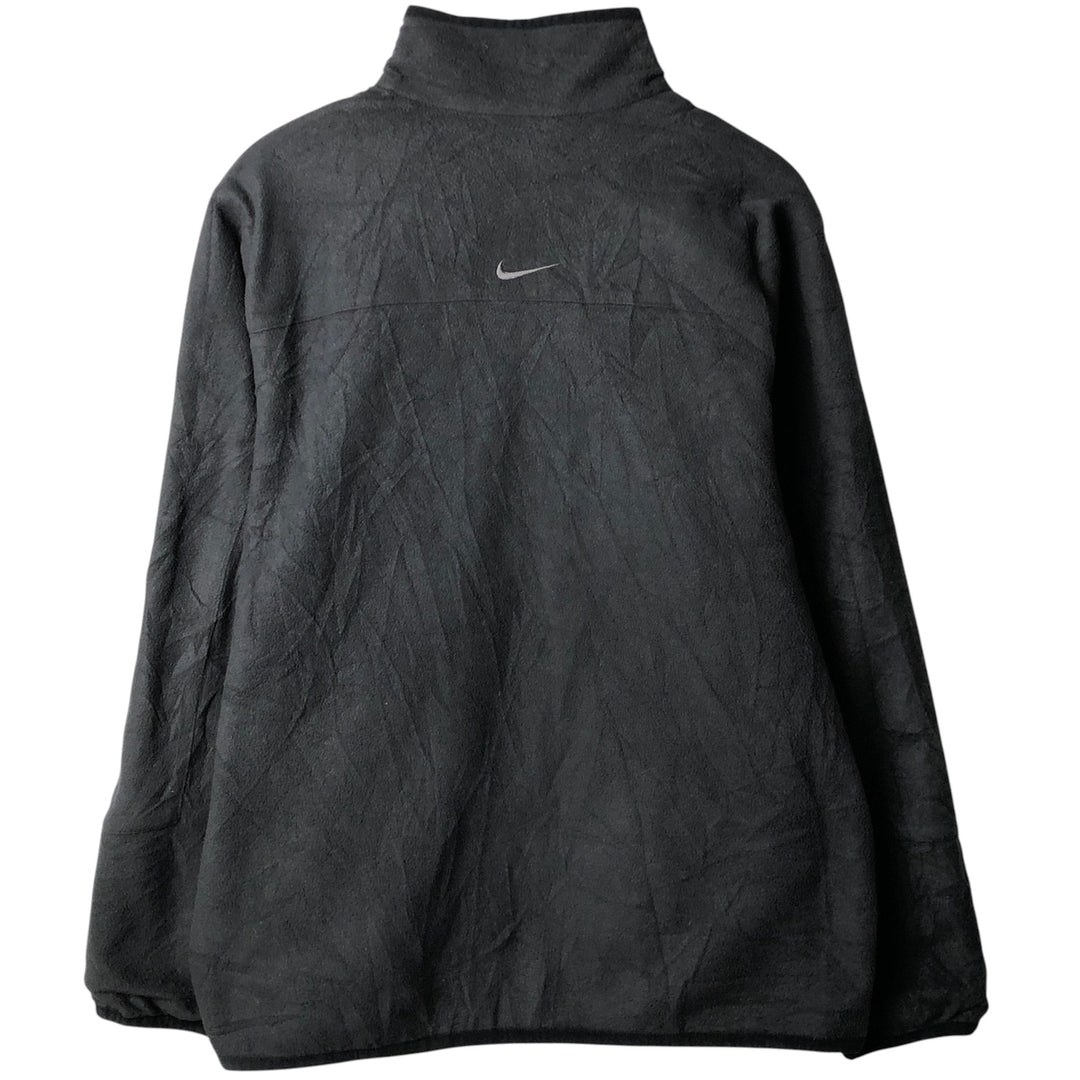 2000'S Nike The Athletic Dept Reversible Fleece Nylon Jacket, Men's Size L Nylon black type Vintage Second Hand