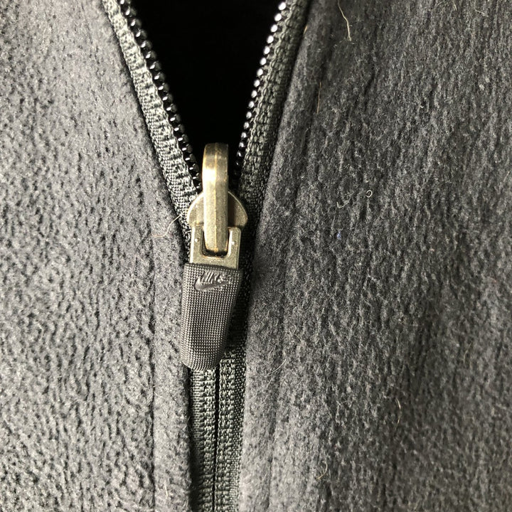 2000'S Nike The Athletic Dept Reversible Fleece Nylon Jacket, Men's Size L Nylon black type Vintage Second Hand