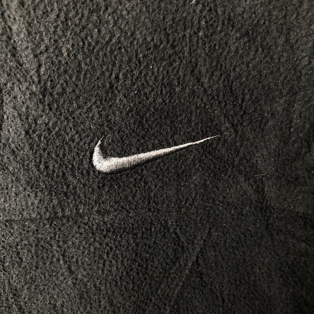2000'S Nike The Athletic Dept Reversible Fleece Nylon Jacket, Men's Size L Nylon black type Vintage Second Hand