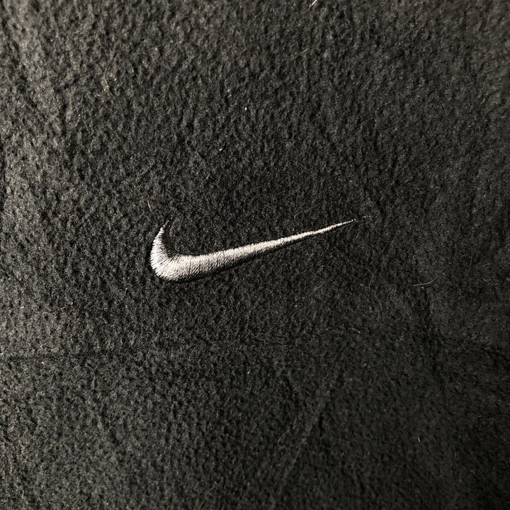 2000'S Nike The Athletic Dept Reversible Fleece Nylon Jacket, Men's Size L Nylon black type Vintage Second Hand