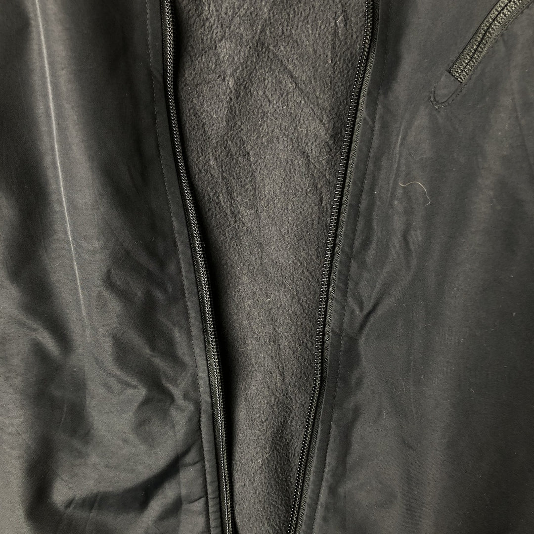 2000'S Nike The Athletic Dept Reversible Fleece Nylon Jacket, Men's Size L Nylon black type Vintage Second Hand