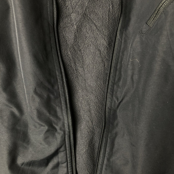 2000'S Nike The Athletic Dept Reversible Fleece Nylon Jacket, Men's Size L Nylon black type Vintage Second Hand