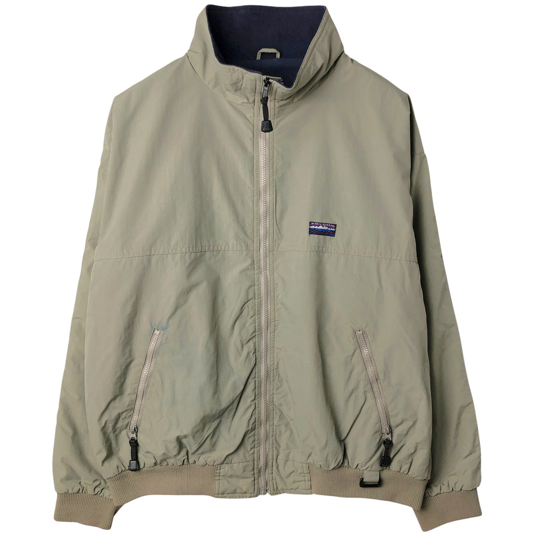 90'S White Sierra Padded Puffer Jacket, Men's Size XL, Vintage Nylon Khaki type beige Vintage Second Hand