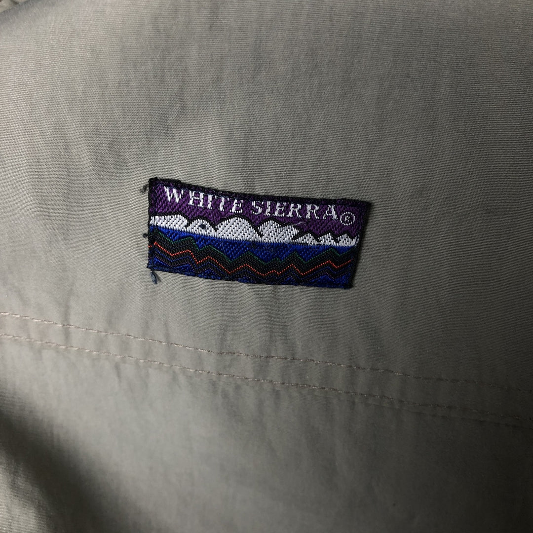 90'S White Sierra Padded Puffer Jacket, Men's Size XL, Vintage Nylon Khaki type beige Vintage Second Hand