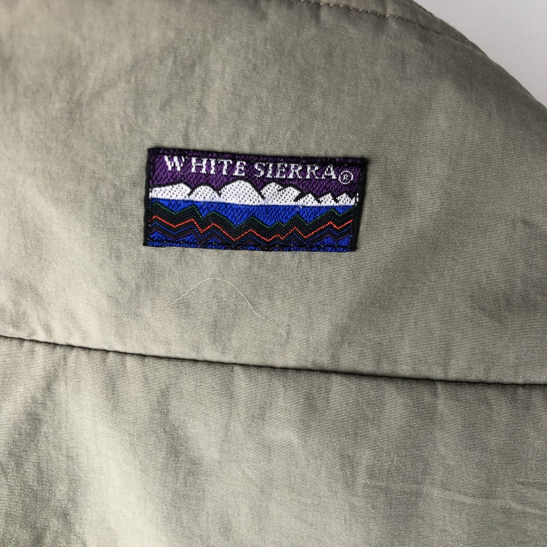 90'S White Sierra Padded Puffer Jacket, Men's Size XL, Vintage Nylon Khaki type beige Vintage Second Hand