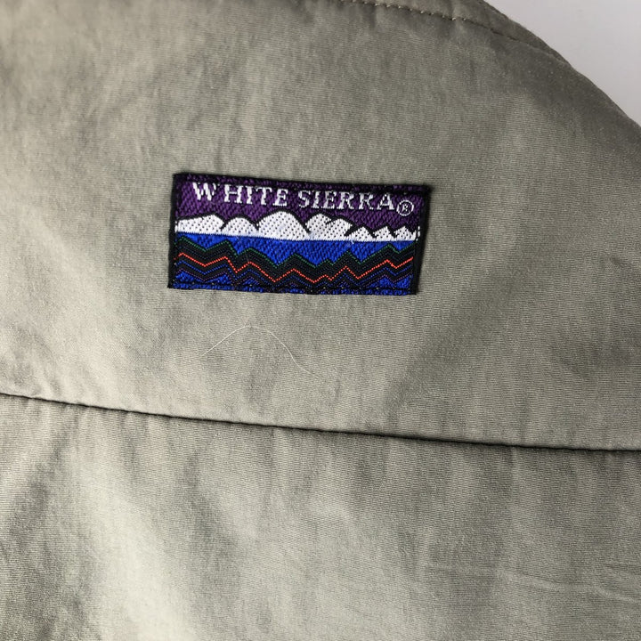 90'S White Sierra Padded Puffer Jacket, Men's Size XL, Vintage Nylon Khaki type beige Vintage Second Hand