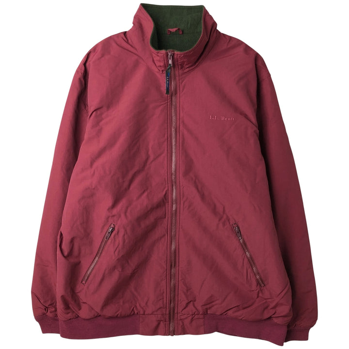 Vintage LLBean Warm-up Jacket from the 1980'S and 1990s, a padded puffer jacket, size XL, for men. Nylon red type Vintage Second Hand