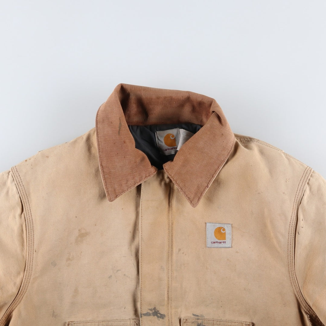 Carhartt Traditional Padded Duck Work Jacket, Men's Size L unclear Beige type Vintage Second Hand